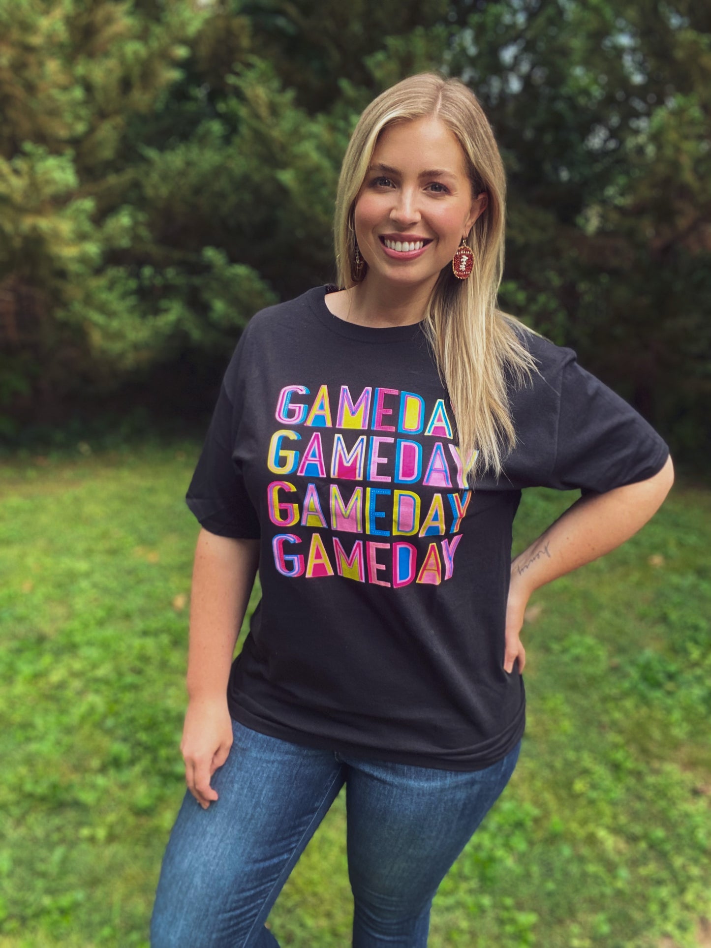 Neon Game Day Graphic T-Shirt S-3XL