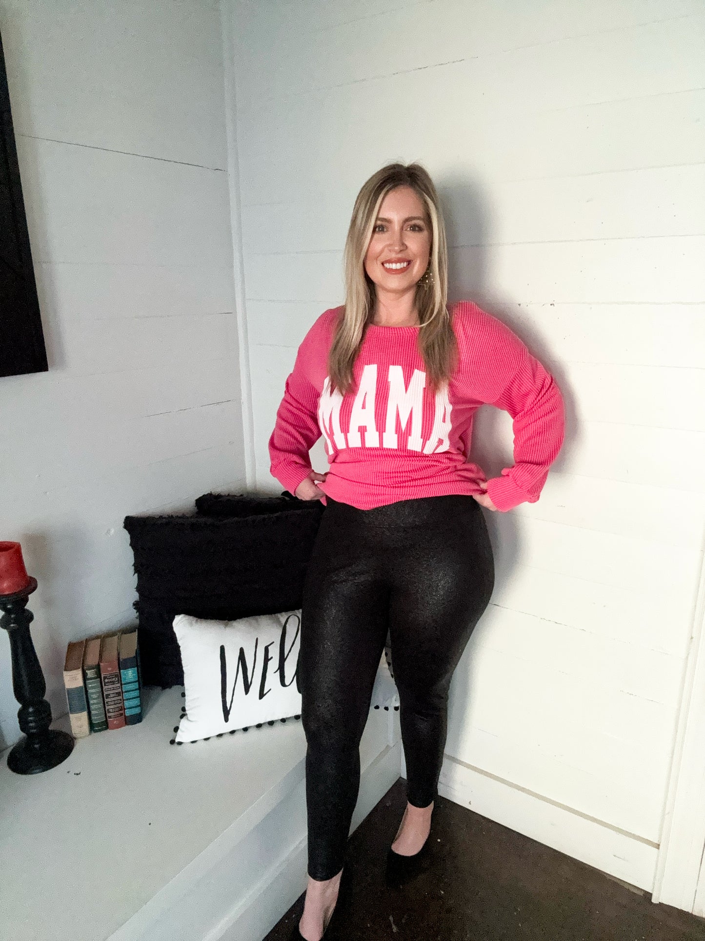 Faux Leather Slim Fit High Waist Leggings Small - 3XL