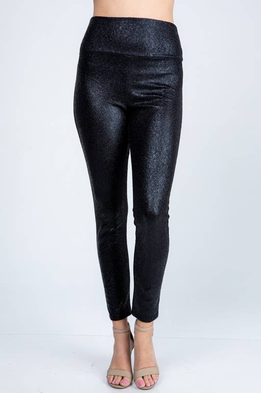 Faux Leather Slim Fit High Waist Leggings Small - 3XL