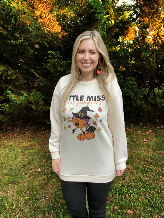 Little Miss Loves Pumpkins Sweatshirt S-3XL