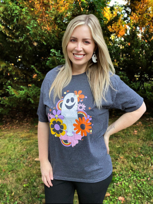 Spooky Groovy Vibes Graphic T-Shirt S-3XL