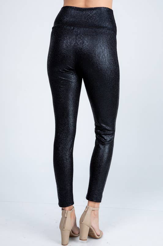 Faux Leather Slim Fit High Waist Leggings Small - 3XL