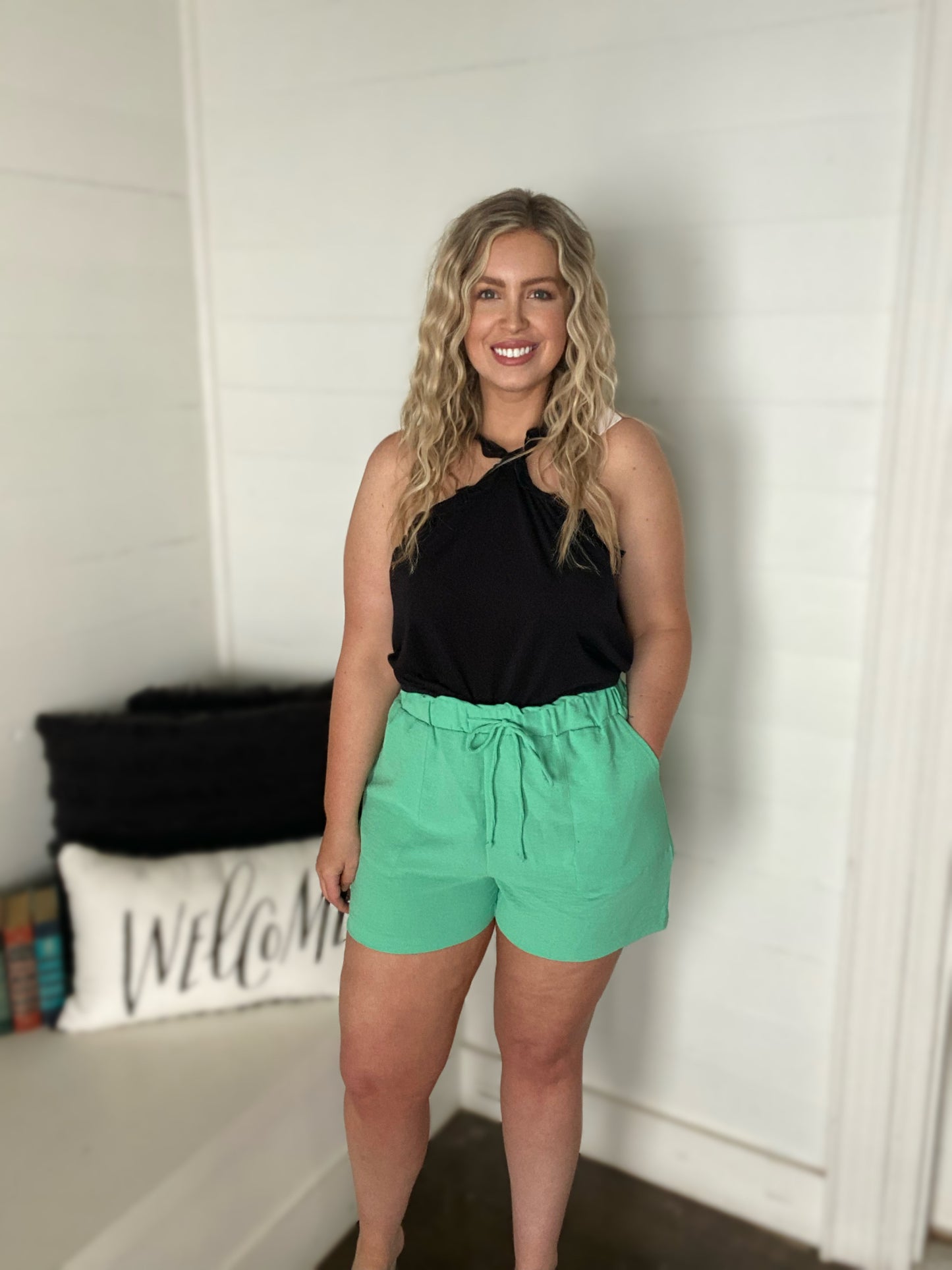 Baggy Roll Up Mint Shorts S-3XL