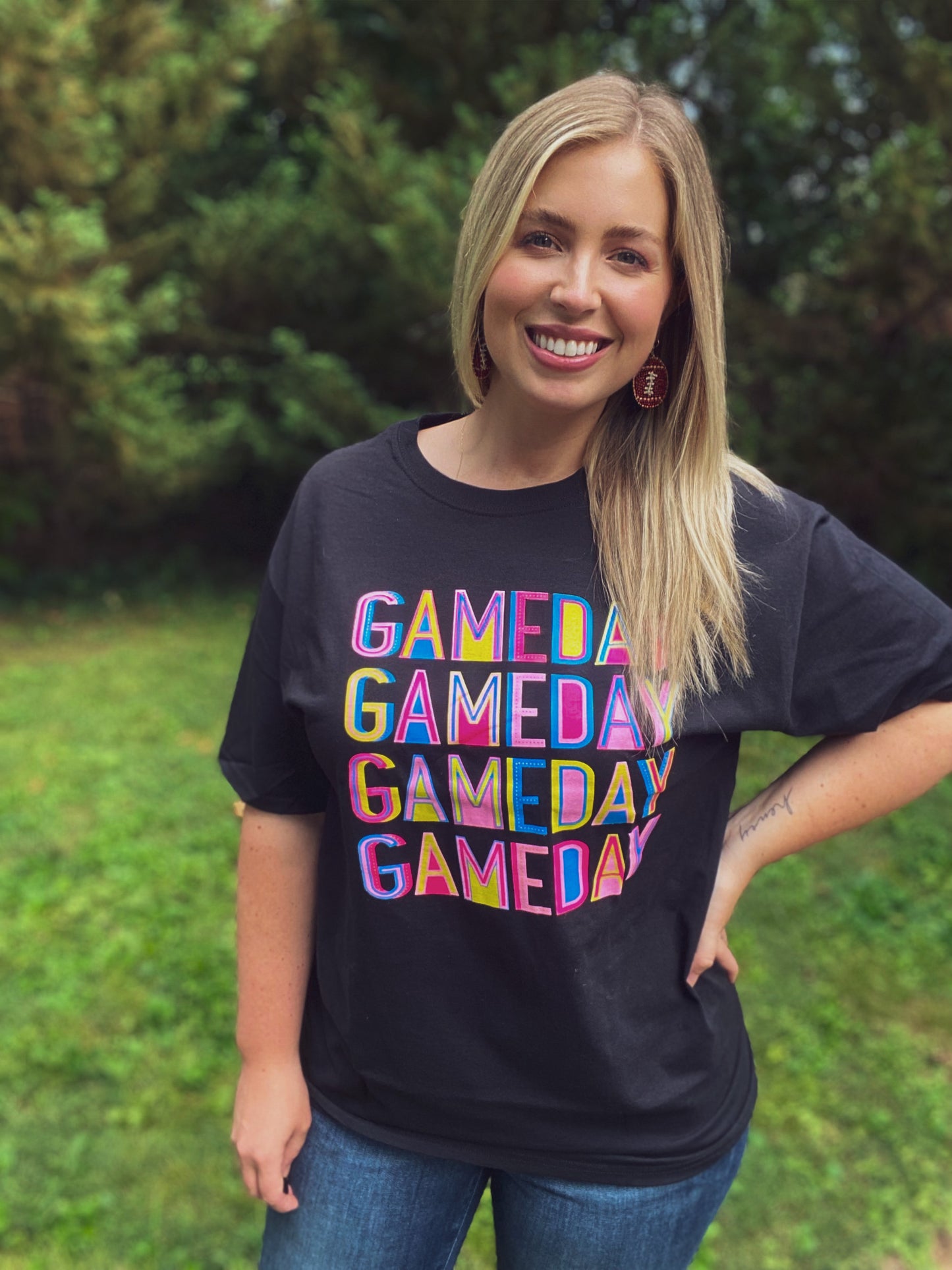 Neon Game Day Graphic T-Shirt S-3XL