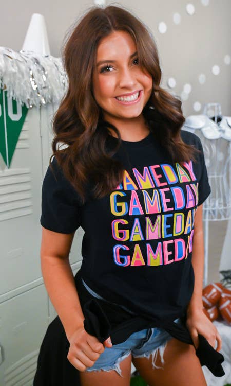 Neon Game Day Graphic T-Shirt S-3XL