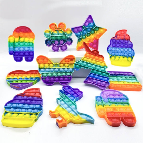 Rainbow Pop It Fidget Toy for Kids